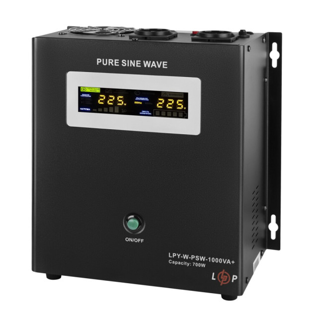 ДБЖ з правильною синусоїдою 12V LogicPower LPY-W-PSW-1000VA+(700Вт)10A/20A ДБЖ з правильною синусоїдою 12V LogicPower LPY-W-PSW-1000VA+(700Вт)10A/20A
