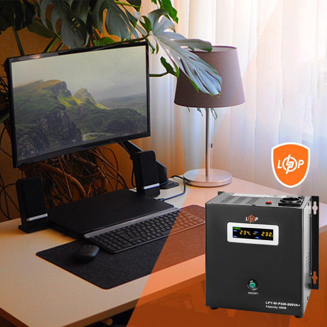 ИБП с правильной синусоидой 12V LogicPower LPY-W-PSW-800VA+(560Вт)5A/15A ИБП с правильной синусоидой 12V LogicPower LPY-W-PSW-800VA+(560Вт)5A/15A