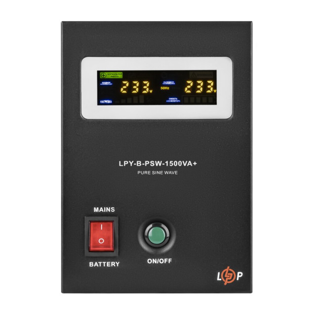 ДБЖ з правильною синусоїдою 24V LogicPower LPY-B-PSW-1500VA+(1050Вт) 10A/15A ДБЖ з правильною синусоїдою 24V LogicPower LPY-B-PSW-1500VA+(1050Вт) 10A/15A