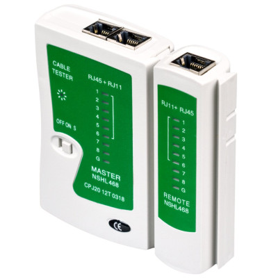 Тестер кабельный для RJ45 и RJ12 LogicPower LP-468N