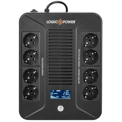 Джерело безперебійного живлення LogicPower LP-850VA-8PS (480 Вт) (LP17021) Джерело безперебійного живлення LogicPower LP-850VA-8PS (480 Вт) (LP17021)