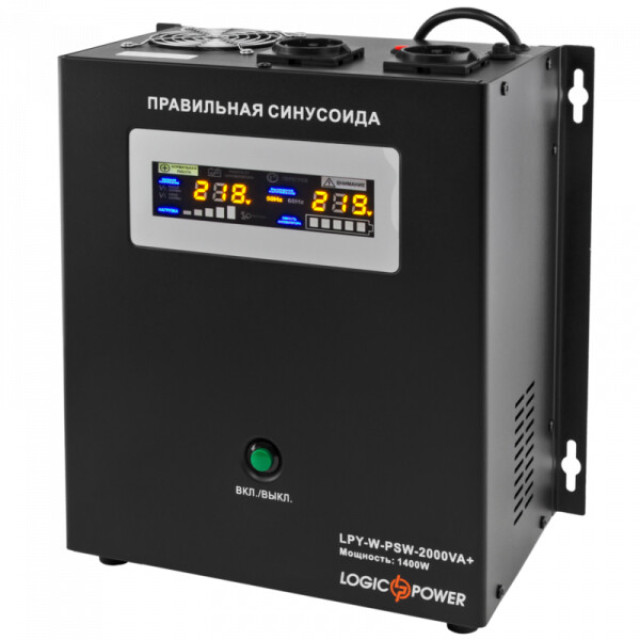 Источник бесперебойного питания Logicpower LPY- W - PSW-2000VA+ (1400Вт) 10A/20A