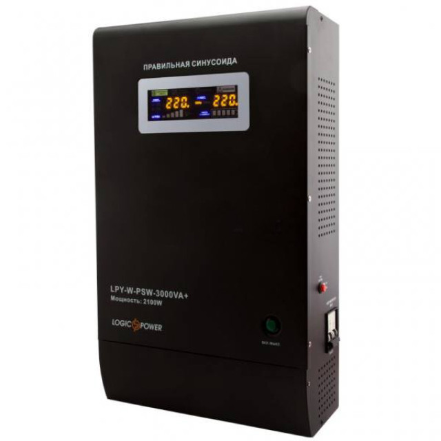 Источник бесперебойного питания Logicpower LPY- W - PSW-3000VA+ (2100Вт) 10A/15A Источник бесперебойного питания Logicpower LPY- W - PSW-3000VA+ (2100Вт) 10A/15A