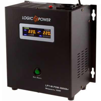 Джерело безперебійного живлення Logicpower LPY- W - PSW-500VA + (350Вт) 5A/10A Джерело безперебійного живлення Logicpower LPY- W - PSW-500VA + (350Вт) 5A/10A