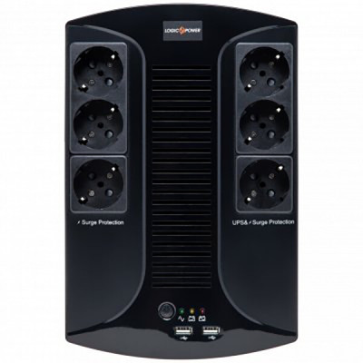 Лінійно-інтерактивне ДБЖ LogicPower LP 650VA-6PS Лінійно-інтерактивне ДБЖ LogicPower LP 650VA-6PS