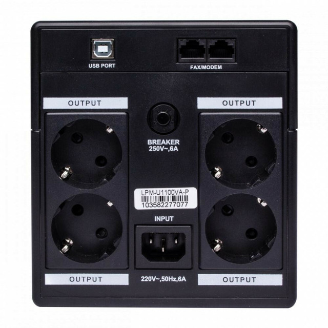 Линейно-интерактивный ИБП Logicpower LPM-U1100VA-P (770 Вт)