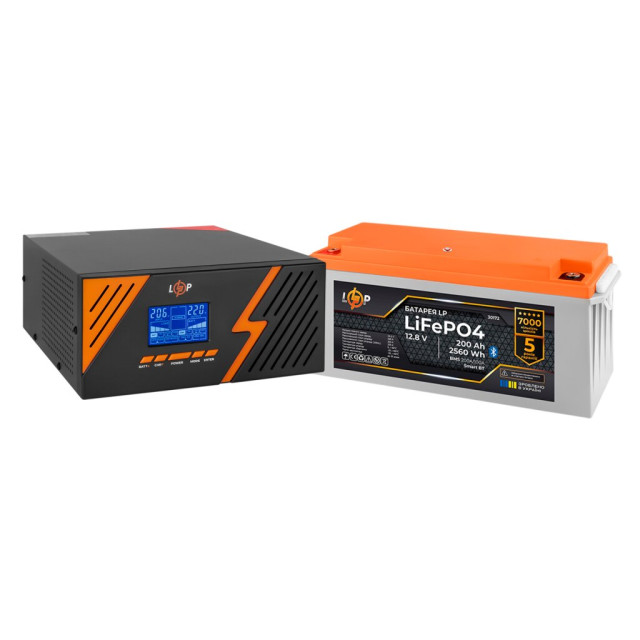 Комплект резервного живлення LogicPower B1500 Black + літієва (LiFePO4) батарея 2560Wh Комплект резервного живлення LogicPower B1500 Black + літієва (LiFePO4) батарея 2560Wh