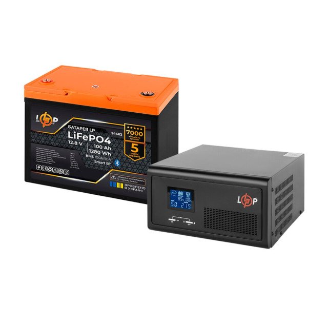 Комплект резервного питания LogicPower B1500 + литиевая (LiFePO4) батарея 1280Wh Комплект резервного питания LogicPower B1500 + литиевая (LiFePO4) батарея 1280Wh