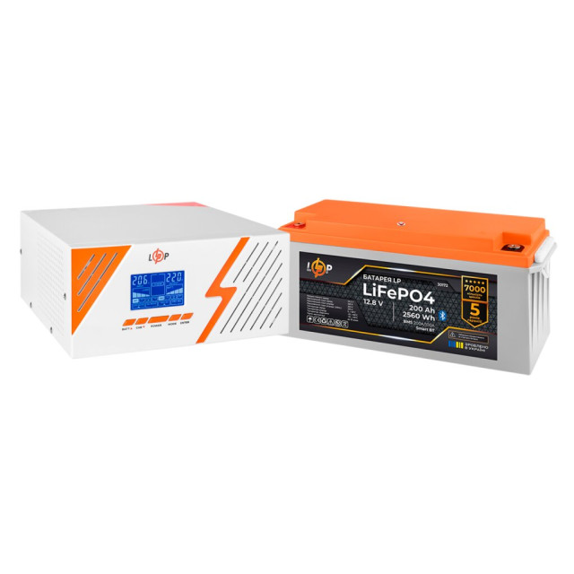 Комплект резервного живлення LogicPower B1500 White + літієва (LiFePO4) батарея 2560Wh Комплект резервного живлення LogicPower B1500 White + літієва (LiFePO4) батарея 2560Wh
