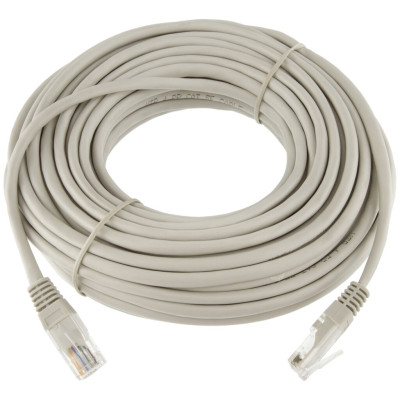 Патч-корд литой LogicPower UTP RJ45 кат. 5Е 15 м (серый) Патч-корд литой LogicPower UTP RJ45 кат. 5Е 15 м (серый)