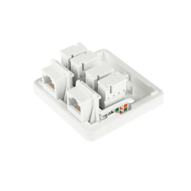 Розетка RJ-45 2-порта кат.5е UTP LogicPower LP-114 Розетка RJ-45 2-порта кат.5е UTP LogicPower LP-114