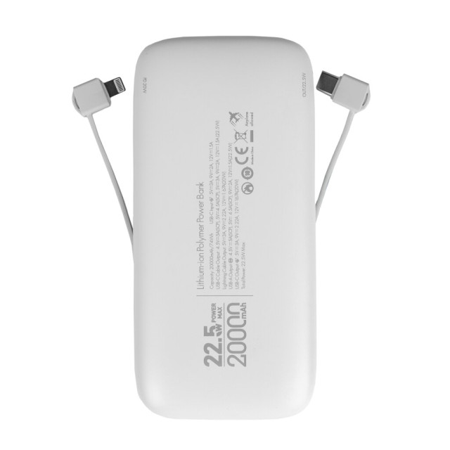 Зовнішній акумулятор (Power Bank) LogicPower LP PQ20 20000mAh 22.5W Зовнішній акумулятор (Power Bank) LogicPower LP PQ20 20000mAh 22.5W