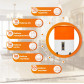 Система резервного живлення LogicPower LP Autonomic Home F1800W (АКБ 6000Wh) Білий з помаранчевим
