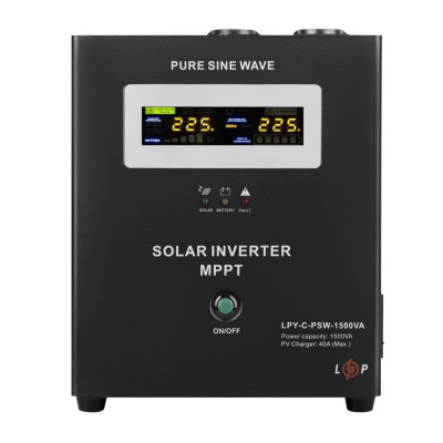 Сонячний інвертор (ДБЖ) LogicPower LPY-С-PSW-1500VA (1050Вт) MPPT 24V Сонячний інвертор (ДБЖ) LogicPower LPY-С-PSW-1500VA (1050Вт) MPPT 24V