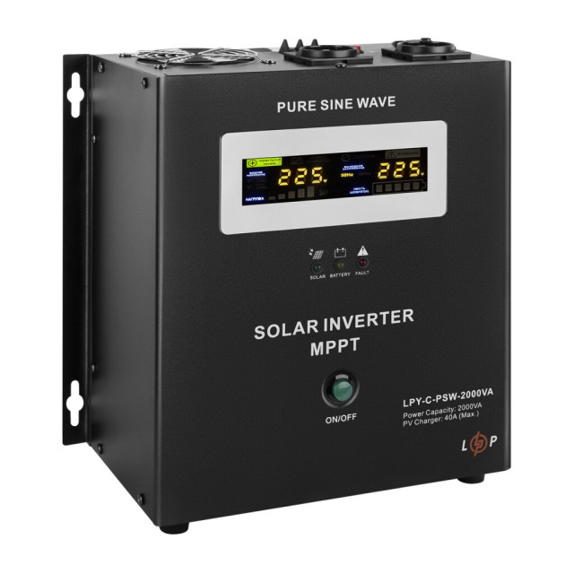 Сонячний інвертор (ДБЖ) LogicPower LPY-C-PSW-2000VA (1400W) MPPT24V Сонячний інвертор (ДБЖ) LogicPower LPY-C-PSW-2000VA (1400W) MPPT24V