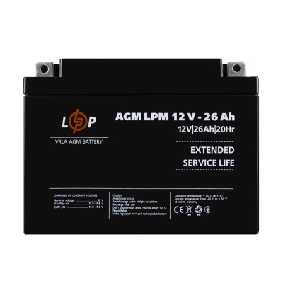 Акция. Аккумулятор AGM LogicPower LPM 12V - 26 Ah