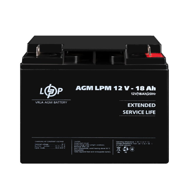 Акция. Аккумулятор AGM LogicPower LPM 12V - 18 Ah