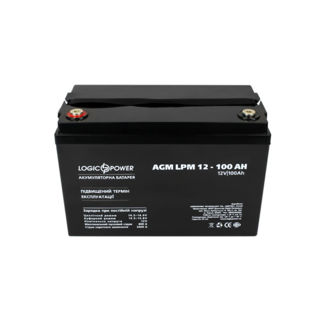 Акумулятор AGM LogicPower LPM 12V - 100 Ah