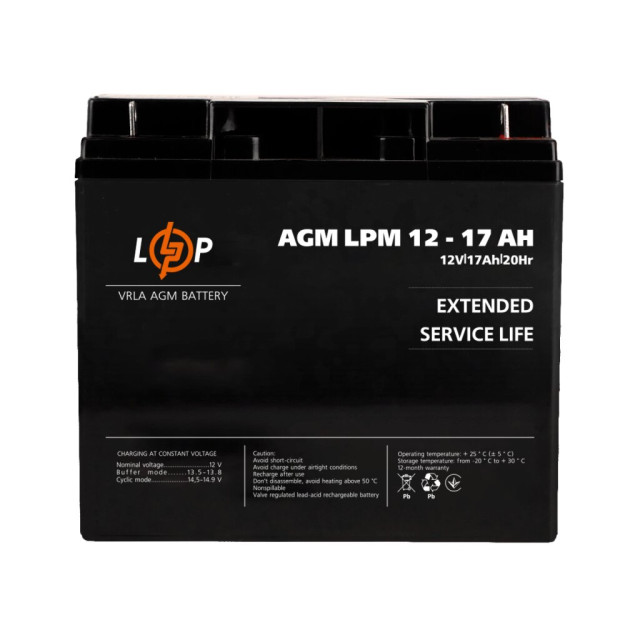 Аккумулятор AGM LogicPower LPM 12V - 17 Ah Аккумулятор AGM LogicPower LPM 12V - 17 Ah