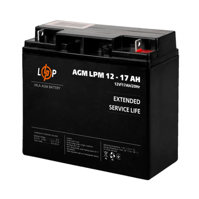 Аккумулятор AGM LogicPower LPM 12V - 17 Ah Аккумулятор AGM LogicPower LPM 12V - 17 Ah