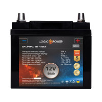 Акумулятор для автомобіля літієвий LogicPower LP LiFePO4 12V - 50 Ah (+ справа)
