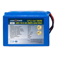 Акумулятор LogicPower LP Li-ion 18650 48V - 10.2 Ah (BMS 40A/30А) Акумулятор LogicPower LP Li-ion 18650 48V - 10.2 Ah (BMS 40A/30А)