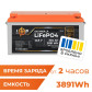Акумулятор LogicPower LP LiFePO4 12,8V - 304 Ah (3891Wh) (BMS 200A/200А) пластик Smart BT