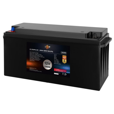 Аккумулятор LogicPower LP LiFePO4 12V (12,8V) - 230 Ah (2944Wh) (BMS 150A/75A) пластик