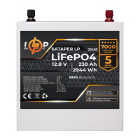 Акумулятор LogicPower LP LiFePO4 12V (12,8V) - 230 Ah (2944Wh) (BMS 80/40А) метал для ДБЖ
