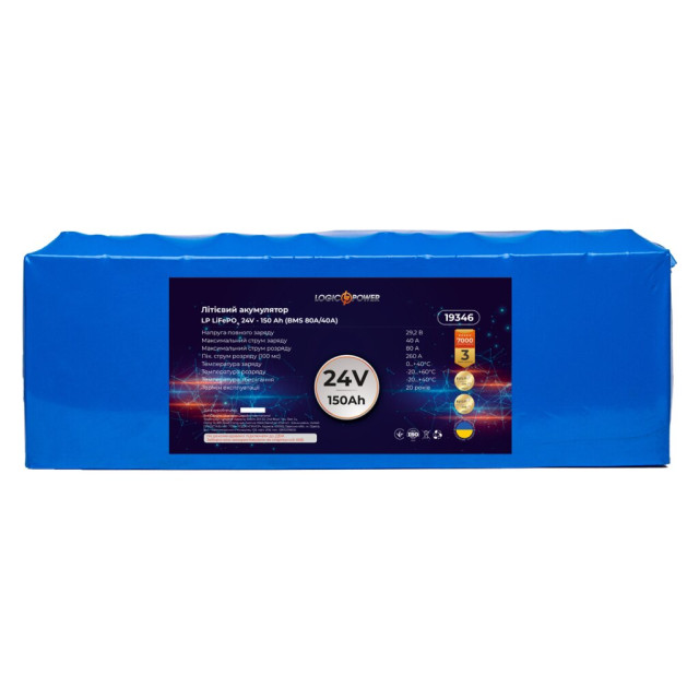 Аккумулятор LogicPower LP LiFePO4 24V - 150 Ah (BMS 80A/40А)