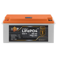 Акумулятор LogicPower LP LiFePO4 24V (25,6V) - 100 Ah (2560Wh) (BMS 150/75А) пластик LCD