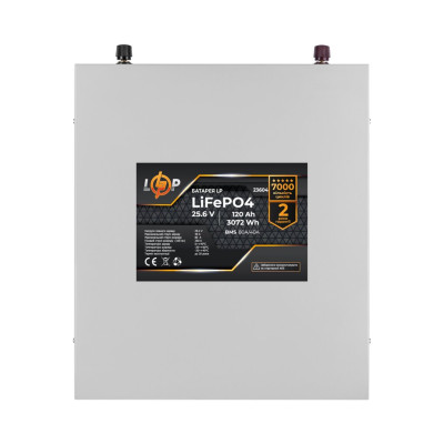 Аккумулятор LogicPower LP LiFePO4 25,6V - 120 Ah (3072Wh) (BMS 80A/40А) металл Аккумулятор LogicPower LP LiFePO4 25,6V - 120 Ah (3072Wh) (BMS 80A/40А) металл