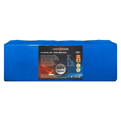 Аккумулятор LogicPower LP LiFePO4 48V - 100 Ah (BMS 60A) Аккумулятор LogicPower LP LiFePO4 48V - 100 Ah (BMS 60A)
