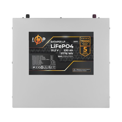 Аккумулятор LogicPower LP LiFePO4 48V (51,2V) - 230 Ah (11776Wh) (BMS 200A/100A) металл Аккумулятор LogicPower LP LiFePO4 48V (51,2V) - 230 Ah (11776Wh) (BMS 200A/100A) металл