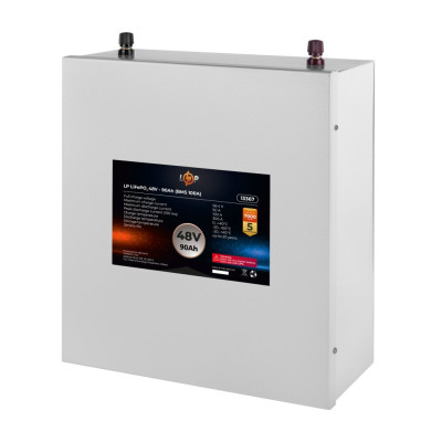 Аккумулятор LogicPower LP LiFePO4 48V (51,2V) - 90 Ah (4608Wh) (BMS 100A) металл Аккумулятор LogicPower LP LiFePO4 48V (51,2V) - 90 Ah (4608Wh) (BMS 100A) металл
