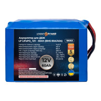 Акумулятор LogicPower LP LiFePO4 для ДБЖ 12V - 60 Ah (BMS 80A/40А)