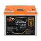 Акумулятор LogicPower LP LiFePO4 для ДБЖ LCD 12V (12,8V) - 90 Ah (1152Wh) (BMS 80A/40A) пластик
