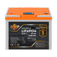Акумулятор LogicPower LP LiFePO4 для ДБЖ LCD 25,6V - 50 Ah (1280Wh) (BMS 80A/40А) пластик