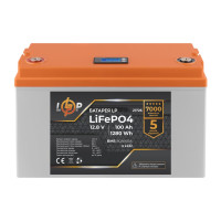 Аккумулятор LogicPower LP LiFePO4 LCD 12,8V - 100 Ah (1280Wh) (BMS 80A/40А) пластик Аккумулятор LogicPower LP LiFePO4 LCD 12,8V - 100 Ah (1280Wh) (BMS 80A/40А) пластик