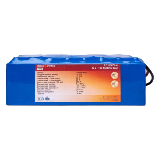 Аккумулятор LogicPower LP LiFePO4 12V - 100 Ah (BMS 80A) Аккумулятор LogicPower LP LiFePO4 12V - 100 Ah (BMS 80A)
