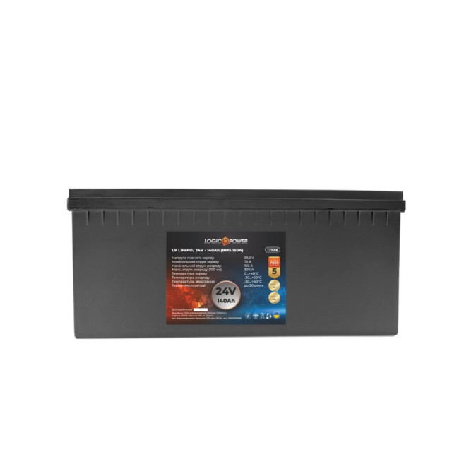 Аккумулятор LogicPower LP LiFePO4 24V (25,6V) - 140 Ah (3584Wh) (BMS 150A) Аккумулятор LogicPower LP LiFePO4 24V (25,6V) - 140 Ah (3584Wh) (BMS 150A)