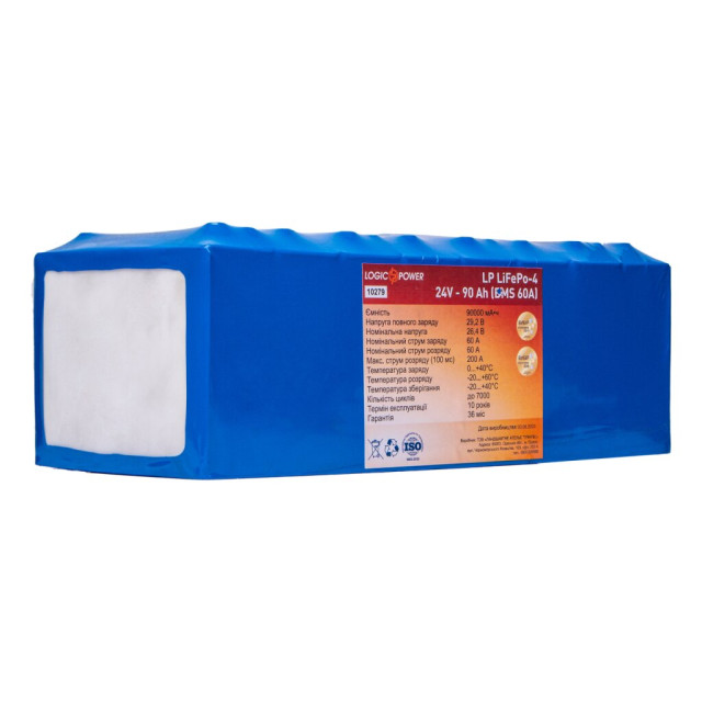 Акумулятор LogicPower LP LiFePO4 24V - 90 Ah (BMS 60A) Акумулятор LogicPower LP LiFePO4 24V - 90 Ah (BMS 60A)