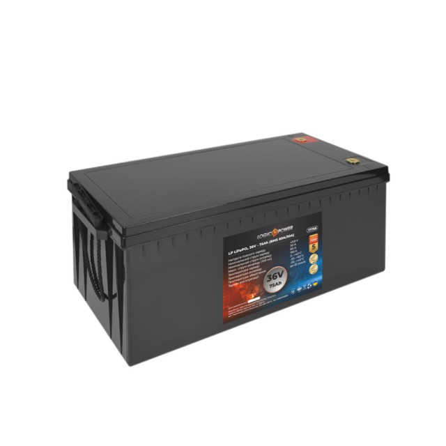 Аккумулятор LogicPower LP LiFePO4 36V - 75 Ah (BMS 60A/30А) пластик
