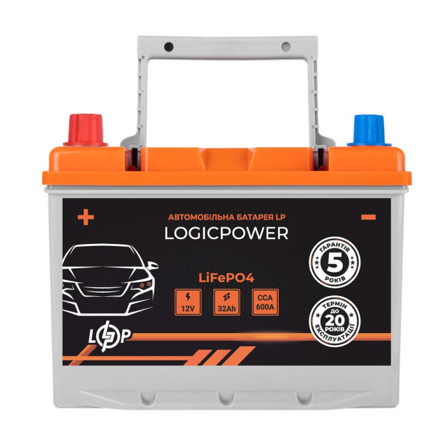 Автомобільний літієвий акумулятор LiFePO4 12V - 32 Ah (+ зліва)