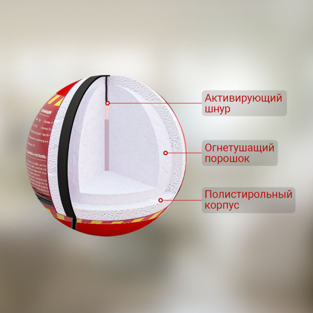 Автономна сфера порошкового пожежогасіння LogicPower Fire Stop S9.0M Автономна сфера порошкового пожежогасіння LogicPower Fire Stop S9.0M