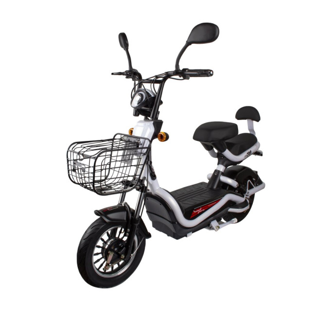Электрический мопед R1 RACING Athena 500W/48V/20AH(MG) (белый)