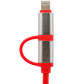Кабель 2 в 1 USB - micro USB - Lightning Lightning R 1м красный /Retail