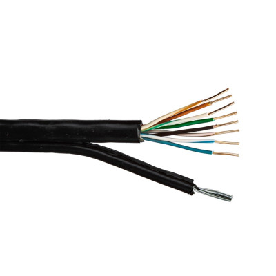 Кабель для наружной прокладки LogicPower LP CCA Cat.5e UTP 4x2x0.51 мм с тросом 7х0.4