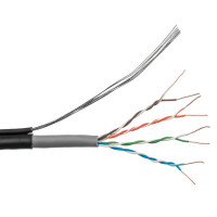 LogicPower LP CU Cat.5e UTP 4x2x0.50 мм 305 м с тросом 7х0.4