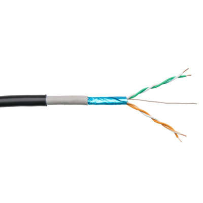 Кабель экранированный для наружной прокладки LogicPower LP CU Cat.5e FTP 2x2x0.50 мм 305 м